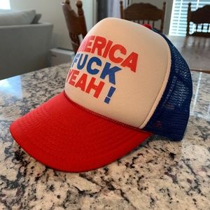 America Patriotic Adult Trucker Hat ***Explicit